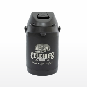 Garrafa Térmica 2,5L - Inox Preta - Celeiro's
