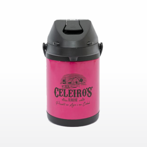 Garrafa Térmica 2,5L - Inox Rosa - Celeiro's