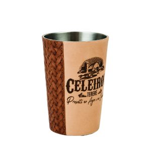 Copo Inox - Couro Desenhado - 250ml - Celeiro's