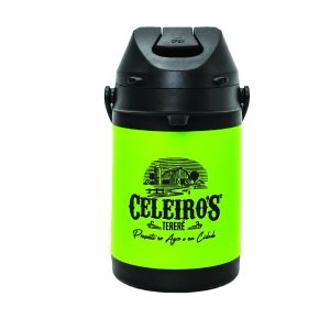 Garrafa Térmica 2,5L - Inox Verde Neon - Celeiro's