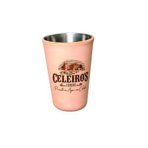Copo Inox - Couro Simples - 250ml - Celeiro's
